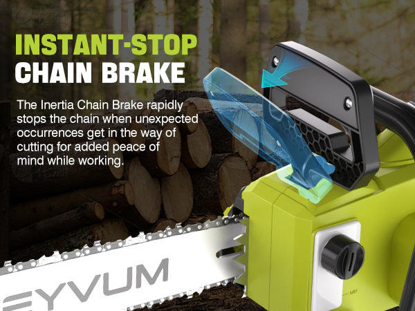 SEYVUM 40V Chainsaw Cordless 16 Inch, Electric Chain Saw with Tool-free Chain Tension, Auto Oiling, Battery Chainsaws with 2 * 4.0Ah Batteries & Charger for Wood/Tree Cutting, Pruning