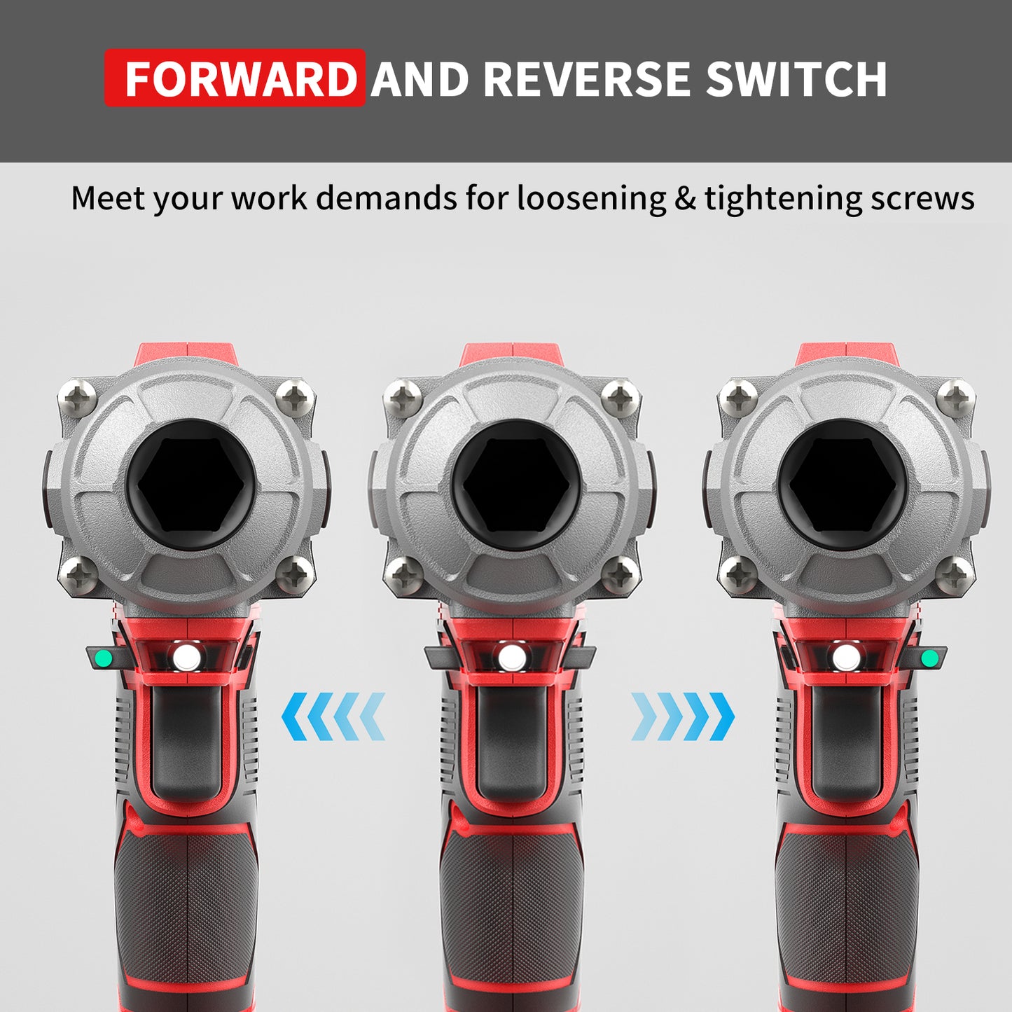 Cordless Impact Wrench, 1/2" Impact Gun, Max Torque 440 Ft-lbs (600 N.m) Heavy Duty Cordless Impact Driver, 3500 RPM Electric Impact Drill, 20V Brushless, 2x4.0Ah Li-ion Battery, 5Pcs Impact