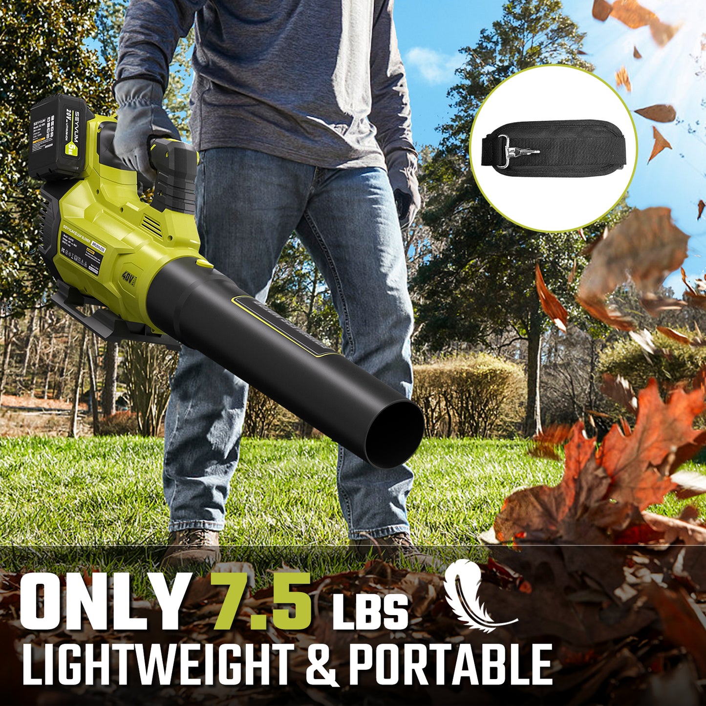 SEYVUM Leaf Blower Cordless 40V 8192