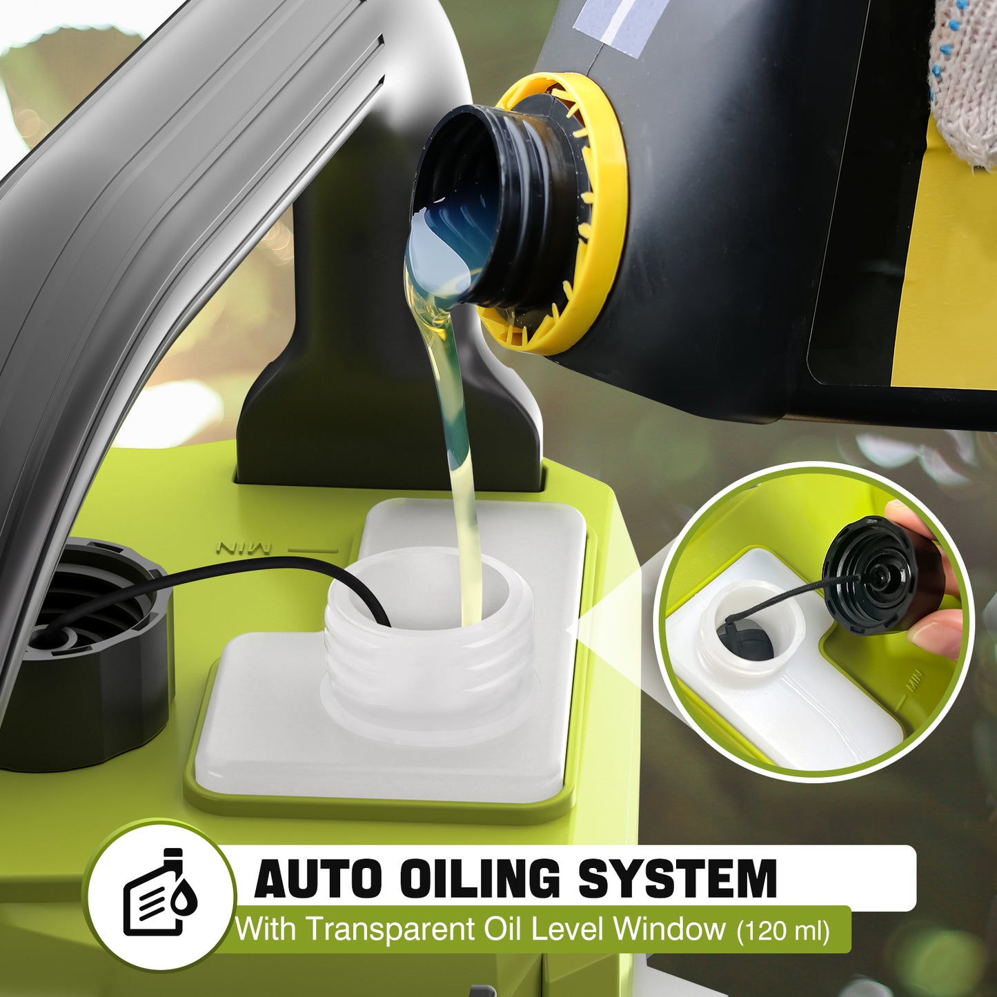 SEYVUM 40V Chainsaw Cordless 16 Inch, Electric Chain Saw with Tool-free Chain Tension, Auto Oiling, Battery Chainsaws with 2 * 4.0Ah Batteries & Charger for Wood/Tree Cutting, Pruning