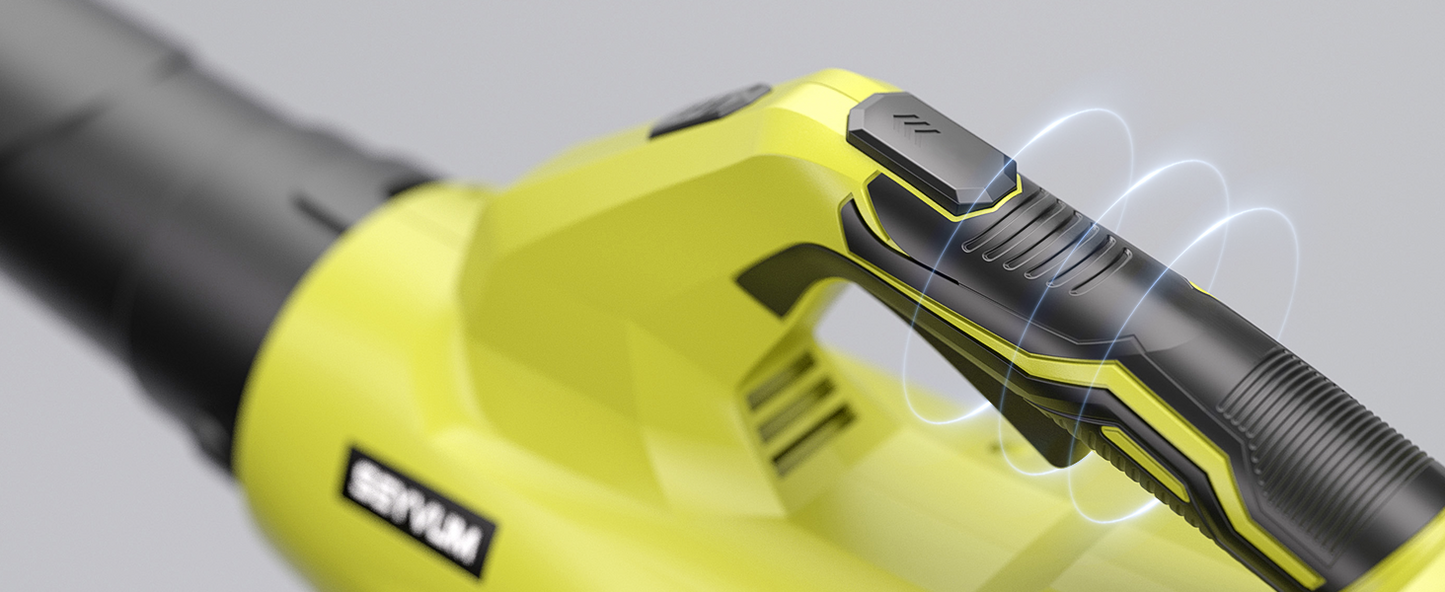 SEYVUM Leaf Blower Cordless 40V - 650CFM 200MPH Brushless Electric Leaf Blower with 2 X 5.0Ah Battery & Charger, Blowers for Lawn Care High-Power 3 Variable Speed & Turbine Power Boost, Lightweight