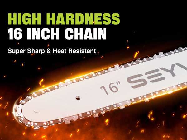 SEYVUM 40V Chainsaw Cordless 16 Inch, Electric Chain Saw with Tool-free Chain Tension, Auto Oiling, Battery Chainsaws with 2 * 4.0Ah Batteries & Charger for Wood/Tree Cutting, Pruning