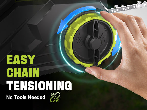 SEYVUM 40V Chainsaw Cordless 16 Inch, Electric Chain Saw with Tool-free Chain Tension, Auto Oiling, Battery Chainsaws with 2 * 4.0Ah Batteries & Charger for Wood/Tree Cutting, Pruning