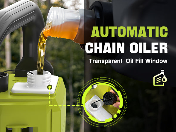 SEYVUM 40V Chainsaw Cordless 16 Inch, Electric Chain Saw with Tool-free Chain Tension, Auto Oiling, Battery Chainsaws with 2 * 4.0Ah Batteries & Charger for Wood/Tree Cutting, Pruning