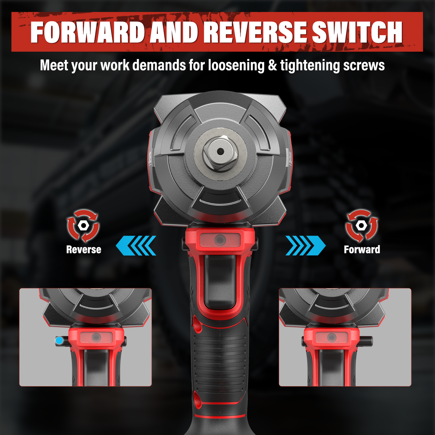 Cordless Impact Wrench 1/2 Inch, 900Ft-lbs (1200N.m) Brushless Impact Gun, 20V High Torque Power Impact Driver, 3500RPM w/ 2x 4.0 Battery, 3 Variable Speeds for Car/Truck RV/Mower