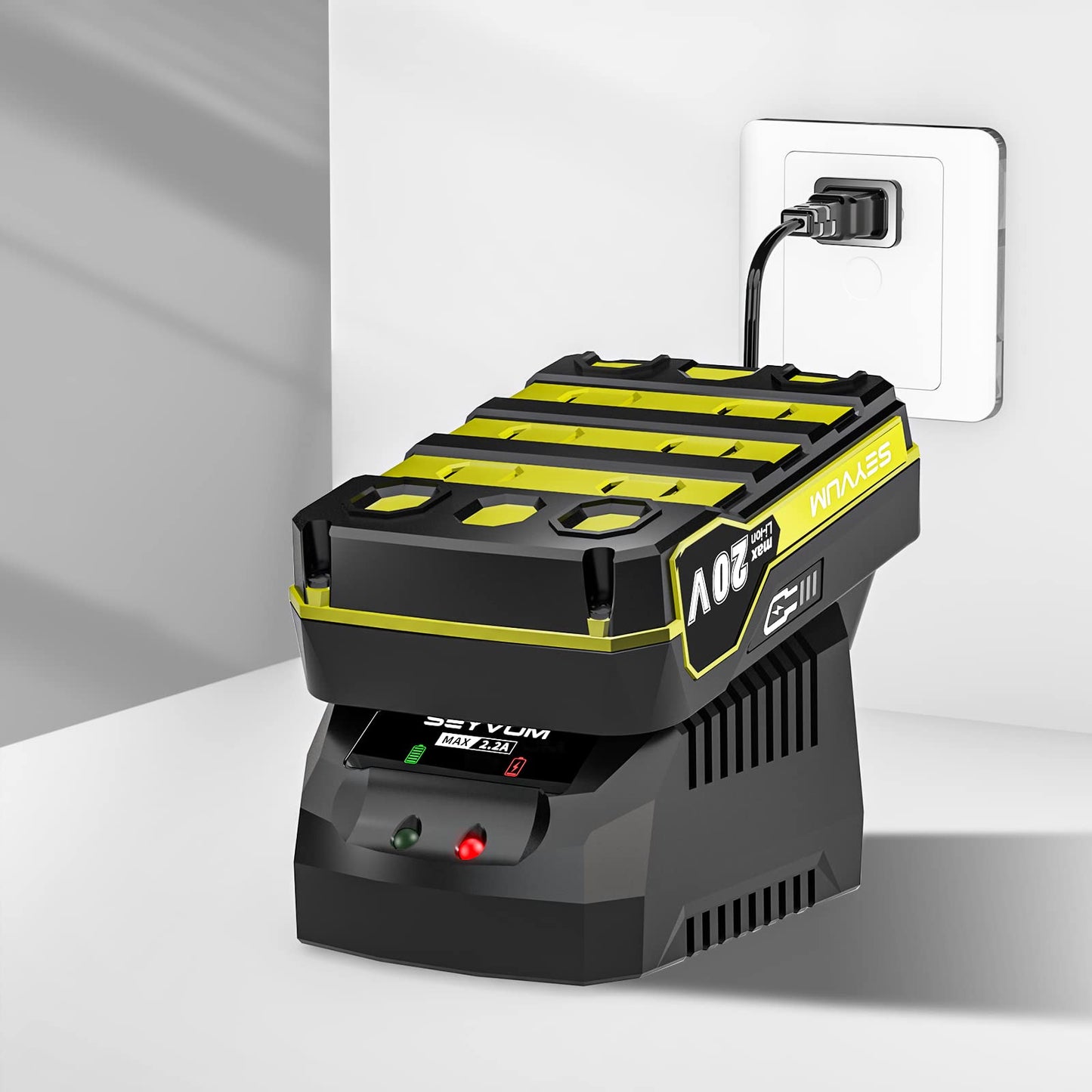 SEYVUM 20V MAX Battery, 2.0Ah Lithium Ion Battery,Compatible with DCBL2006 Leaf Blower Tools