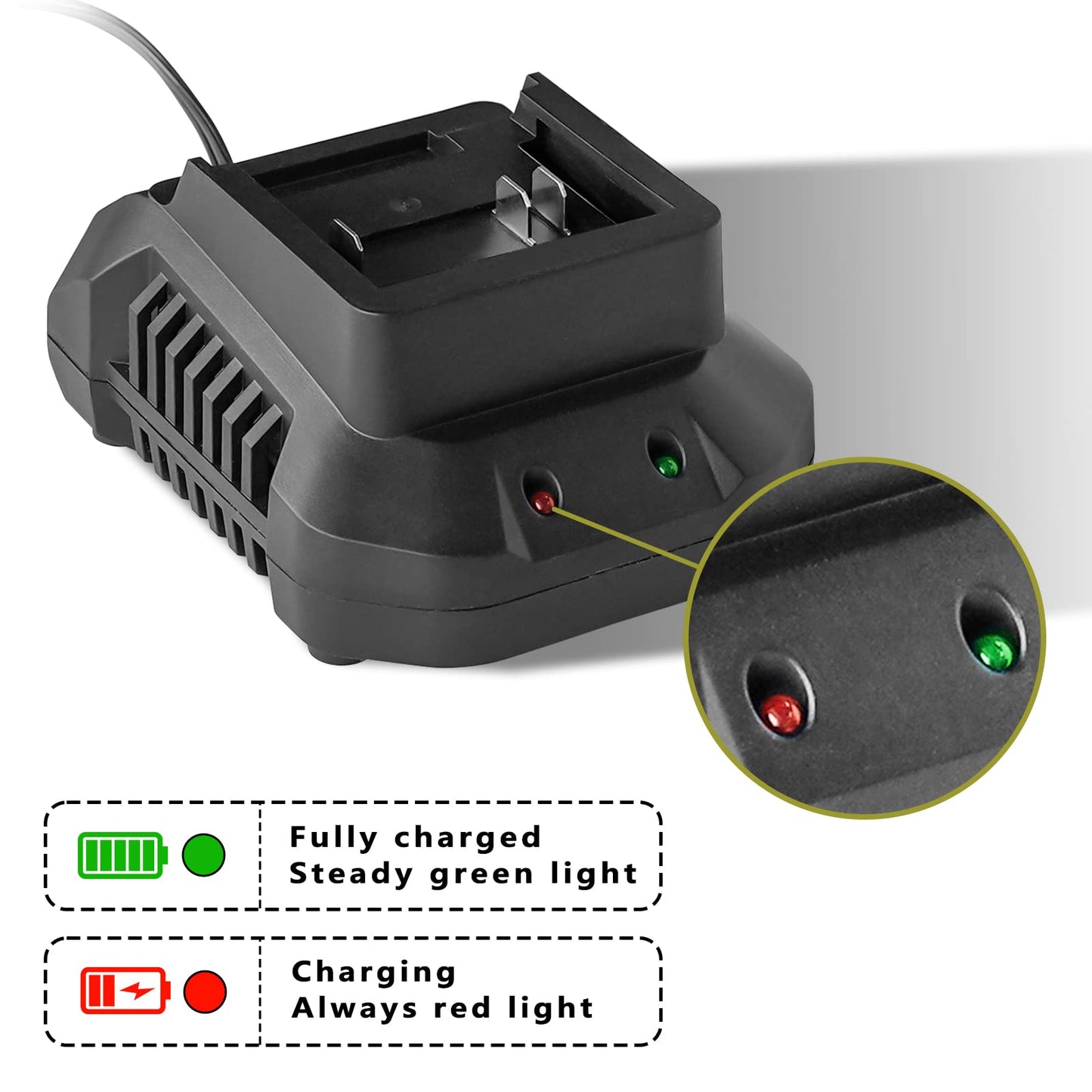 SEYVUM 1.8A Fast Charger,Replacement Charger for LB-8189 and LB-8190 Leaf Blower
