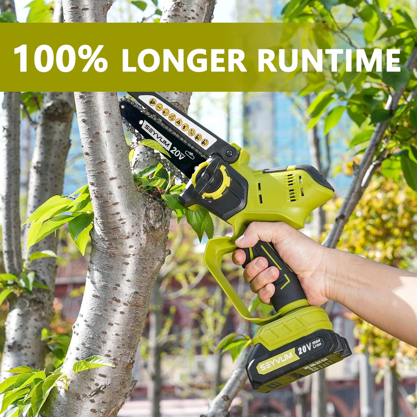 20V MAX 2.0 Ah Lithium-Ion Battery - Cordless Leaf Blower, Cordless Mini Chainsaw
