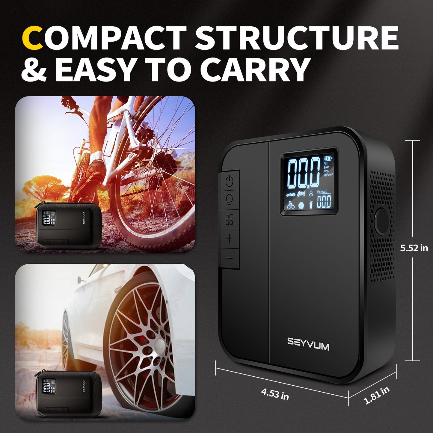 Tire Inflator Portable Air Compressor