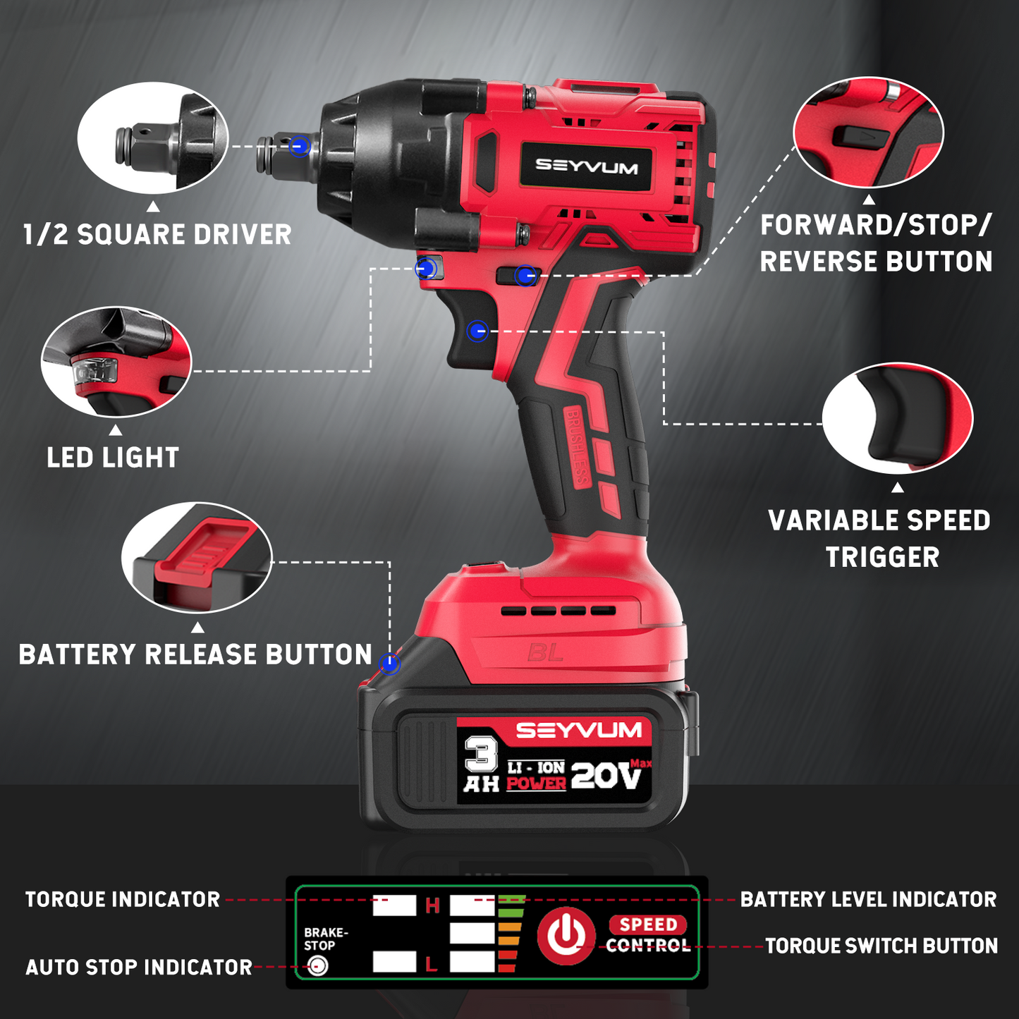 1/2" Cordless Impact Wrench