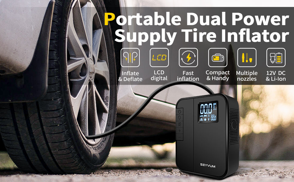 Tire Inflator Portable Air Compressor