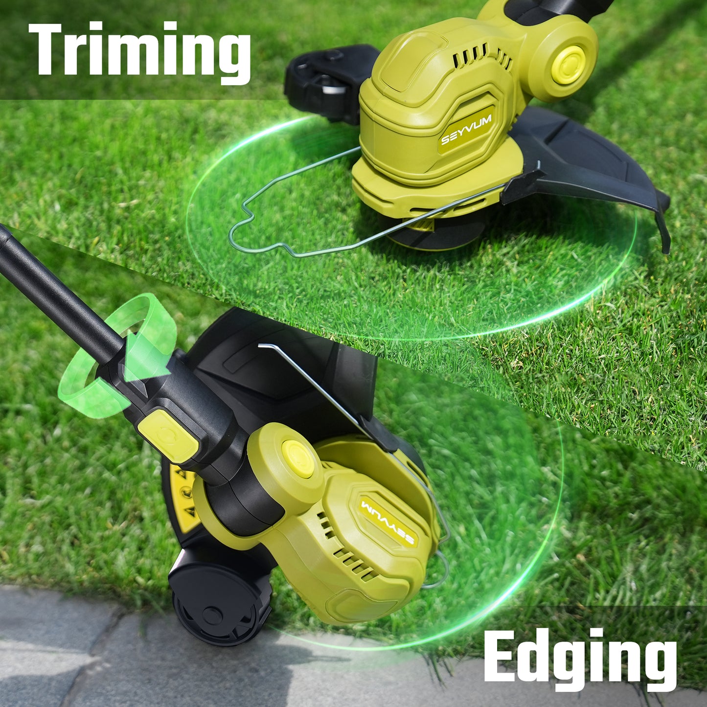 SEYVUM 12-inch Cordless String Trimmer