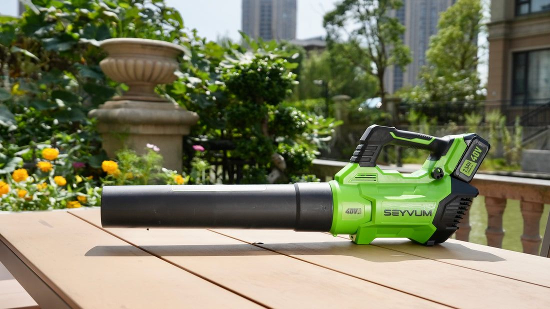 Powerful and Versatile - The SEYVUM 600CFM 40V Electric Leaf Blower