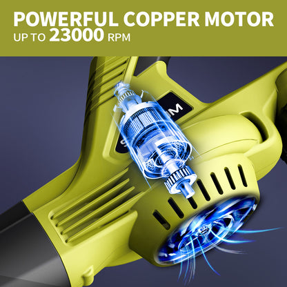 Lightweight 20V Cordless Leaf Blower - 320 CFM, 150 MPH Electric Blower for Lawn & Yard Care, Snow Blowing - Includes 2x 2.0Ah Batteries & Charger
