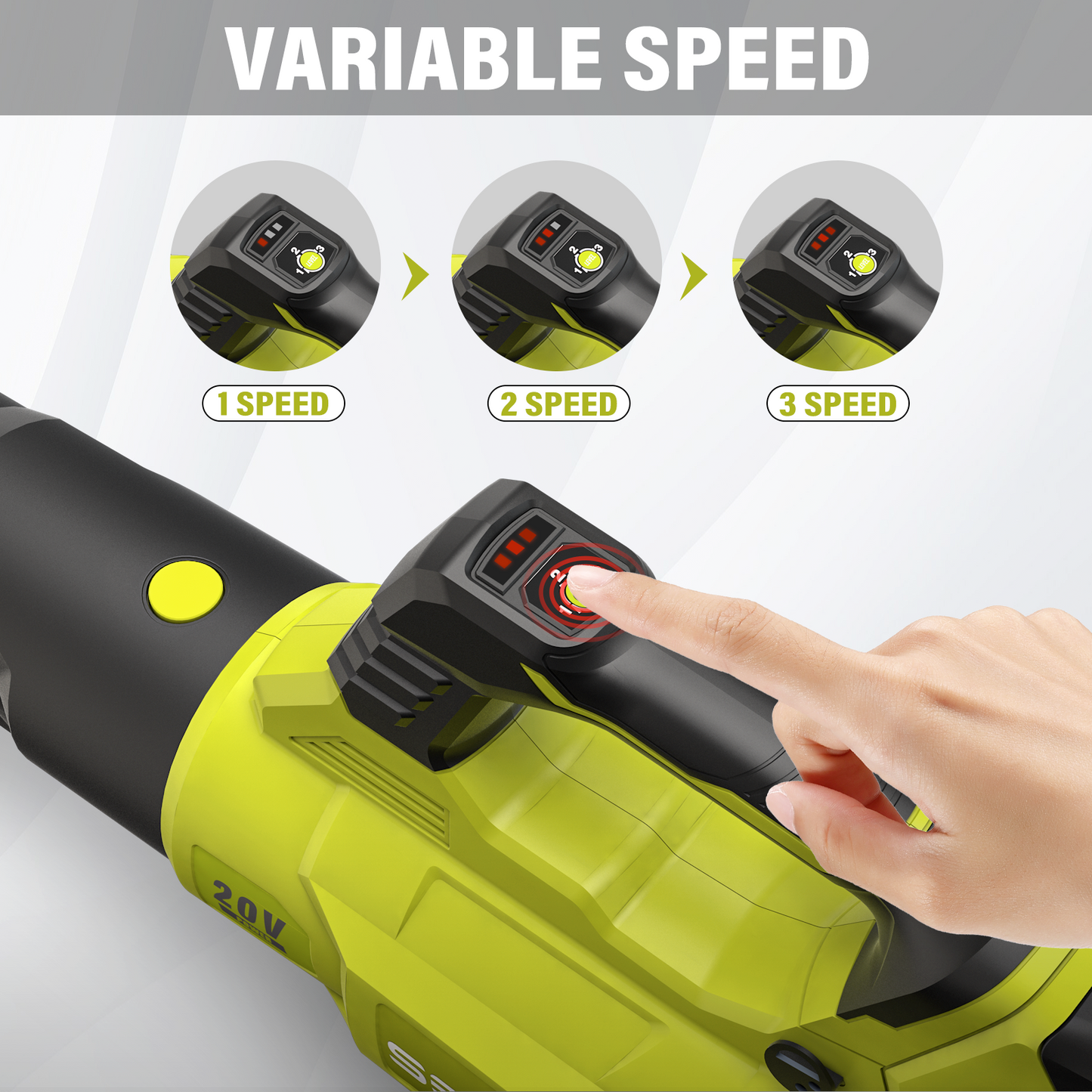 SEYVUM Leaf Blower - 580CFM 20V Leaf Blower Cordless